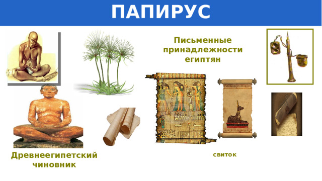 ПАПИРУС Письменные принадлежности египтян Древнеегипетский чиновник свиток 1 