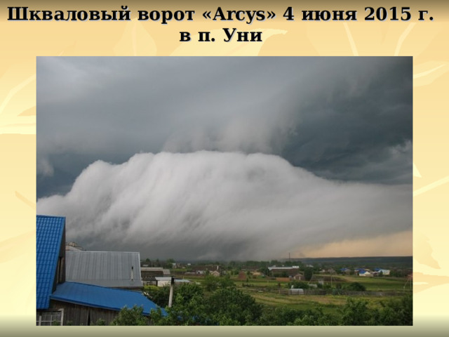 Шкваловый ворот « Arcys » 4 июня 2015 г. в п. Уни 