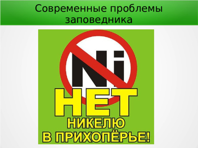 Современные проблемы заповедника 