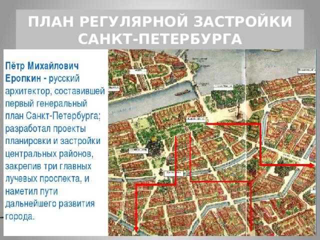 ПЛАН РЕГУЛЯРНОЙ ЗАСТРОЙКИ САНКТ-ПЕТЕРБУРГА 