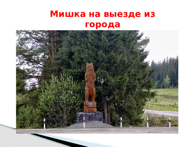 Мишка на выезде из города 
