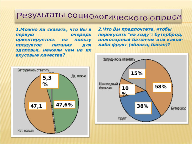 2.Что Вы предпочтете, чтобы перекусить 