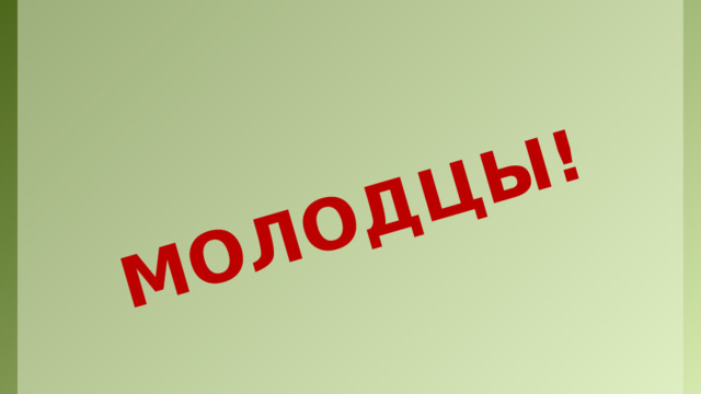 Молодцы! 