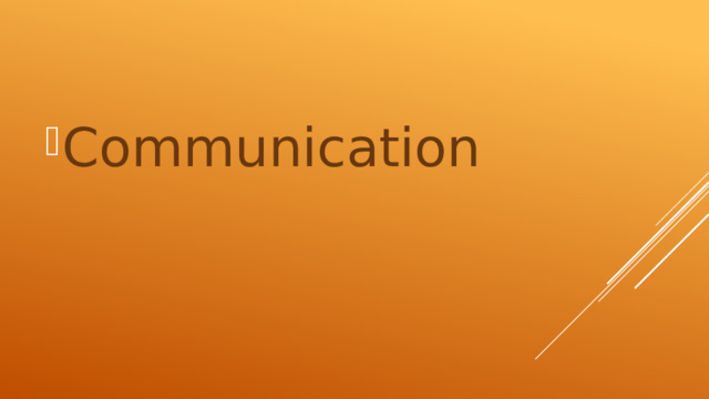 Communication 