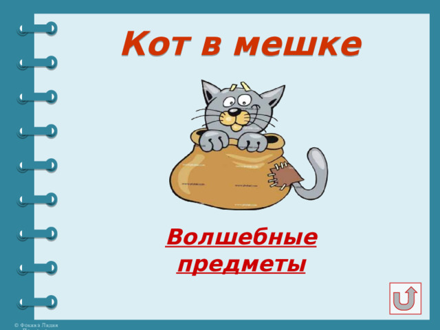 Кот в мешке Волшебные предметы 