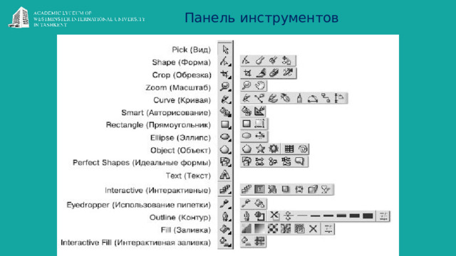 Панель инструментов 