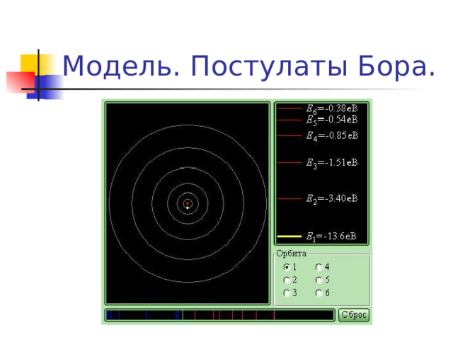 Модель. Постулаты Бора. 
