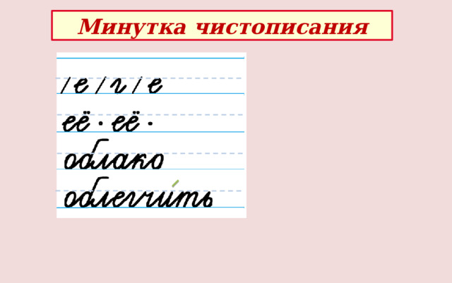 Минутка чистописания 