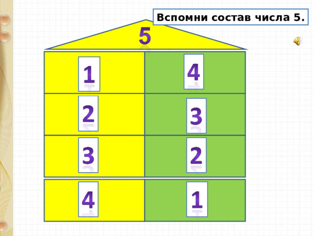 Вспомни состав числа 5. 