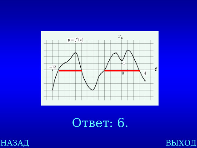   Ответ: 6. НАЗАД ВЫХОД 
