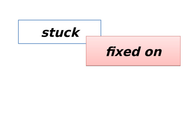 stuck fixed on 