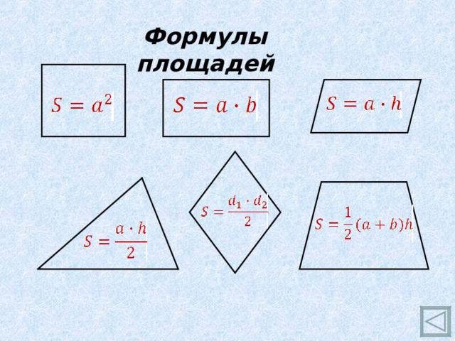 Формулы площадей 
