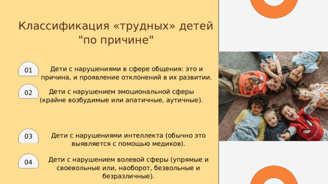 Классификация «трудных» детей 