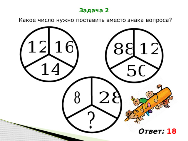 Задача 2 Ответ: 18 
