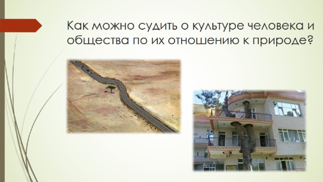 Как можно судить о культуре человека и общества по их отношению к природе? 