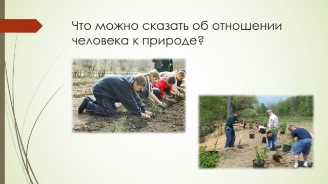 Что можно сказать об отношении человека к природе?   