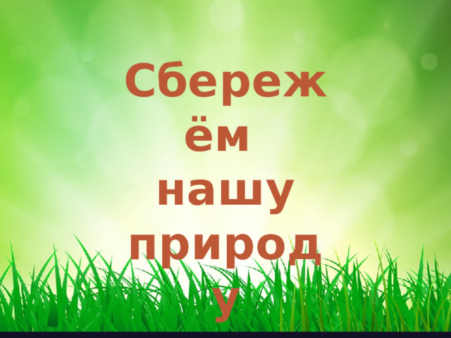 Сбережём нашу природу 