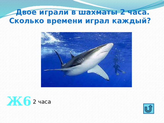 Двое играли в шахматы 2 часа. Сколько времени играл каждый? Ж6 2 часа 