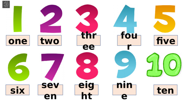 five four three two one six seven eight nine ten 