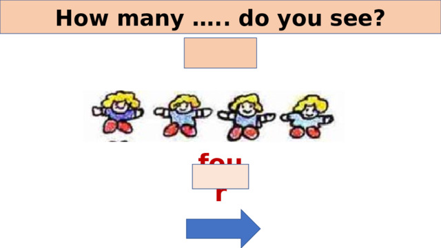 How many ….. do you see? dolls four 