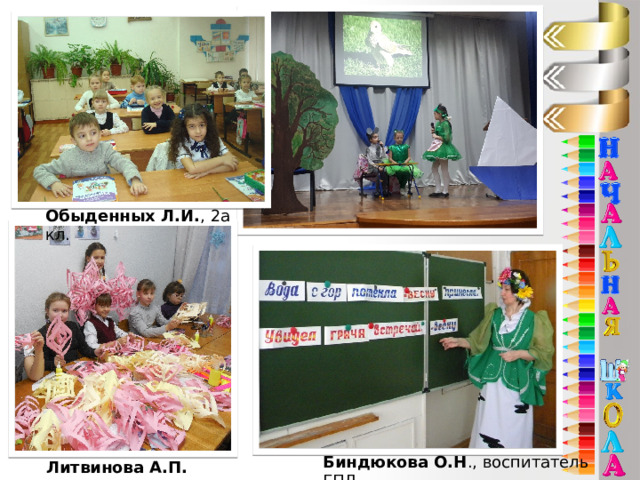 Обыденных Л.И. ,  2а кл. Биндюкова О.Н ., воспитатель ГПД Литвинова А.П. 
