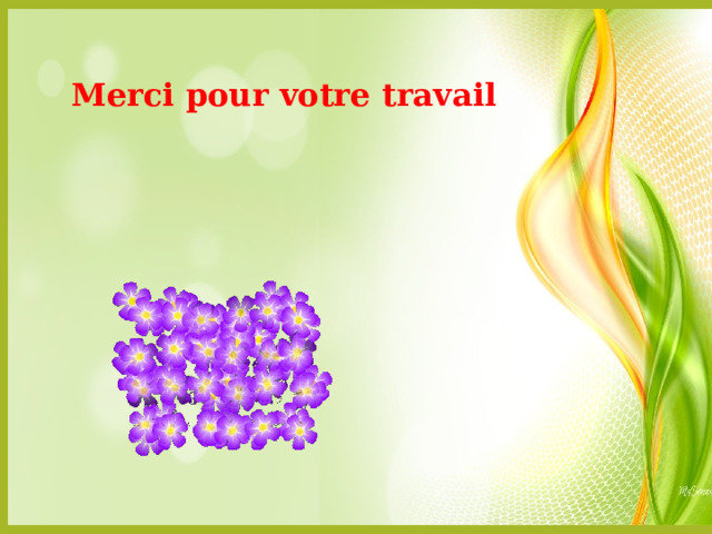 Merci pour votre travail 