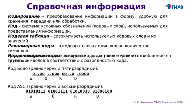 Презентация «Готовимся к ОГЭ по информатике. Задание 2»