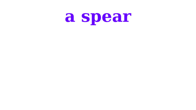 a spear 