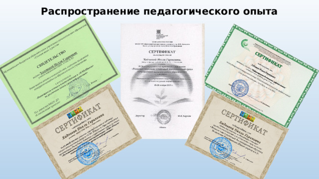 Распространение педагогического опыта 