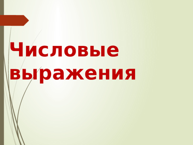 Числовые выражения 