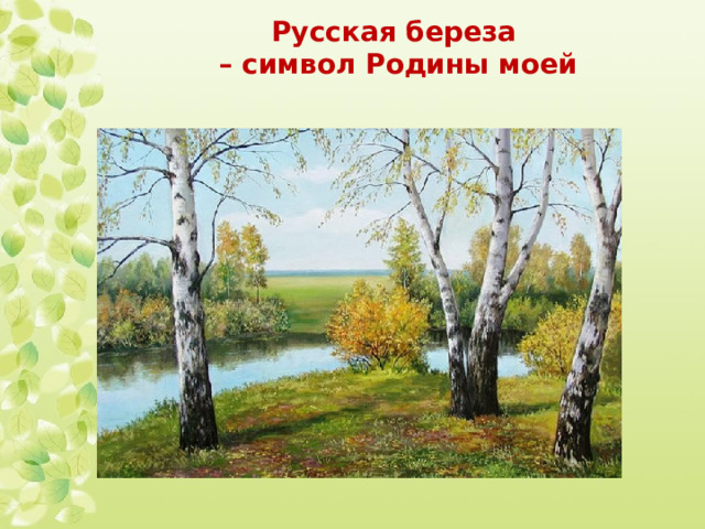 Русская береза  – символ Родины моей 