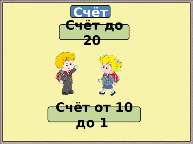 Счёт Счёт до 20 Счёт от 10 до 1 
