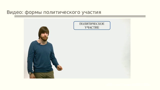Видео: формы политического участия  
