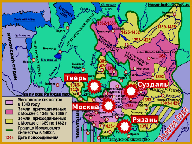 Тверь Суздаль Москва Рязань 