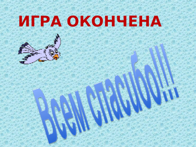 ИГРА ОКОНЧЕНА 
