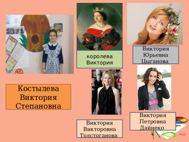 Виктория Юрьевна Цыганова  королева Виктория Костылева Виктория Степановна Виктория Петровна Дайнеко   Виктория Викторовна Толстоганова  