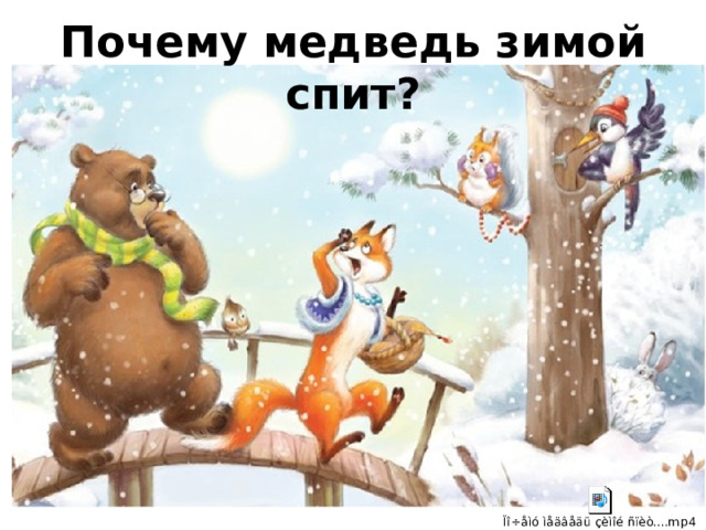 Почему медведь зимой спит? 