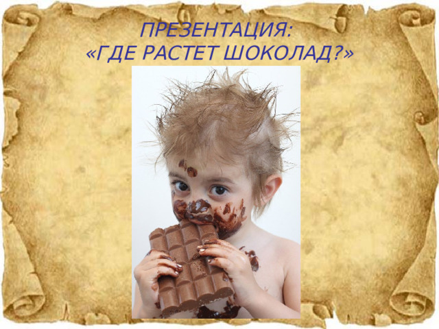 ПРЕЗЕНТАЦИЯ: «ГДЕ РАСТЕТ ШОКОЛАД?» 