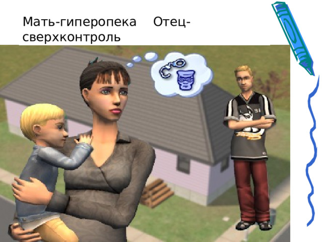 Мать-гиперопека Отец-сверхконтроль 