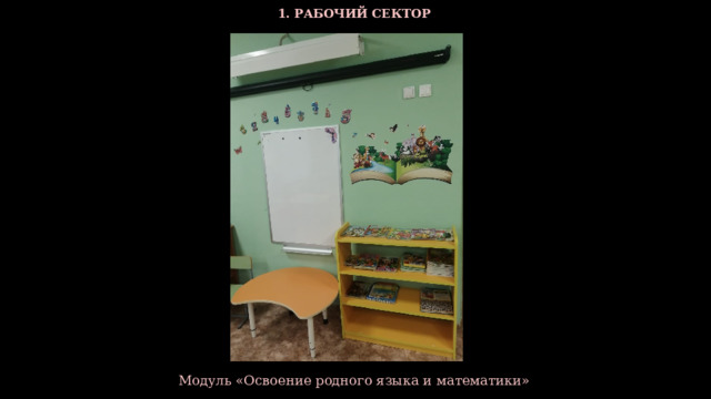  1. РАБОЧИЙ СЕКТОР  Модуль «Освоение родного языка и математики»  