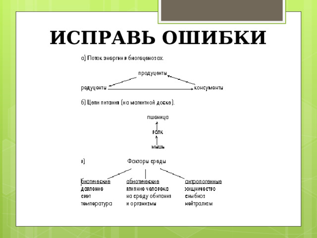 ИСПРАВЬ ОШИБКИ 