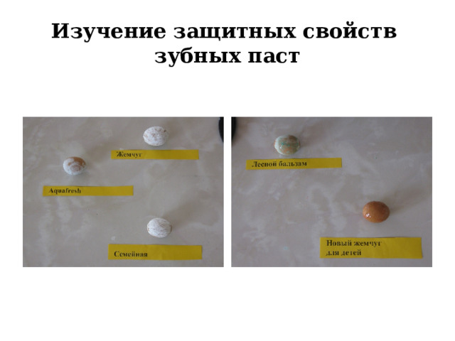 Изучение защитных свойств  зубных паст 