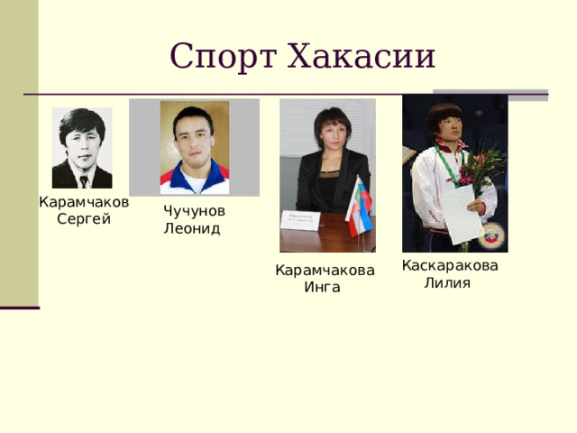Спорт Хакасии Карамчаков Сергей  Чучунов Леонид  Каскаракова Лилия  Карамчакова Инга  