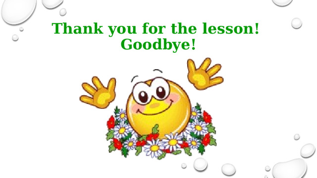 Thank you for the lesson!  Goodbye! 