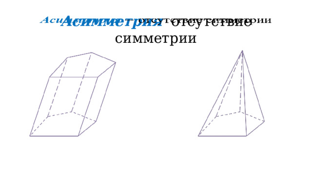 Асимметрия отсутствие симметрии   