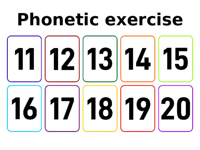 Phonetic exercise 