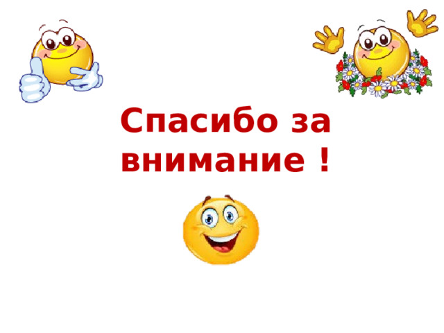 Спасибо за внимание !  