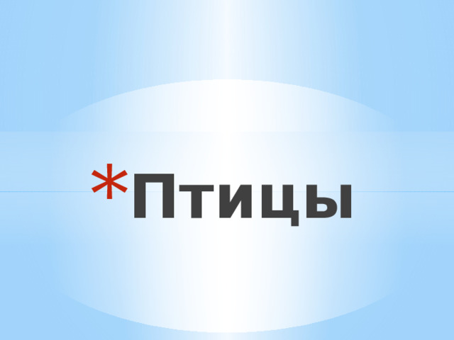 Птицы 
