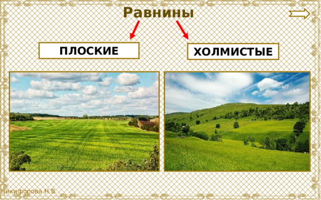 Равнины ПЛОСКИЕ ХОЛМИСТЫЕ 
