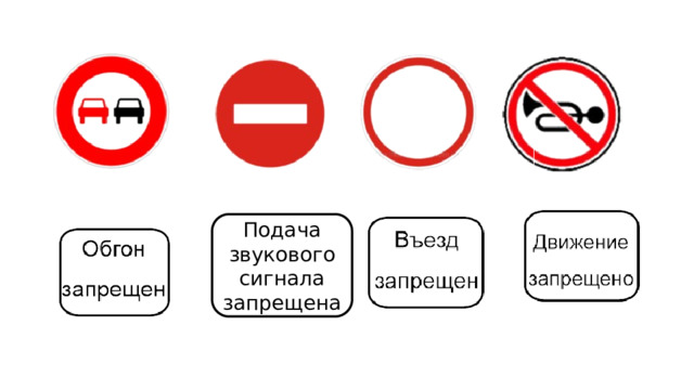 Подача звукового сигнала запрещена 